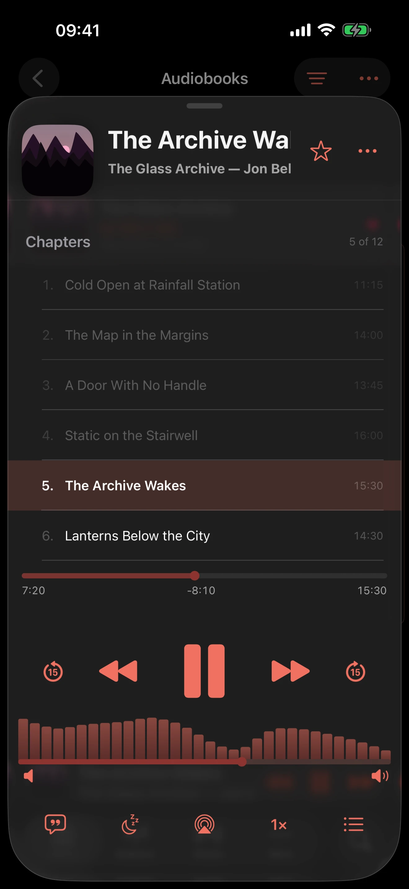 Drac's Jukebox audiobook chapter queue