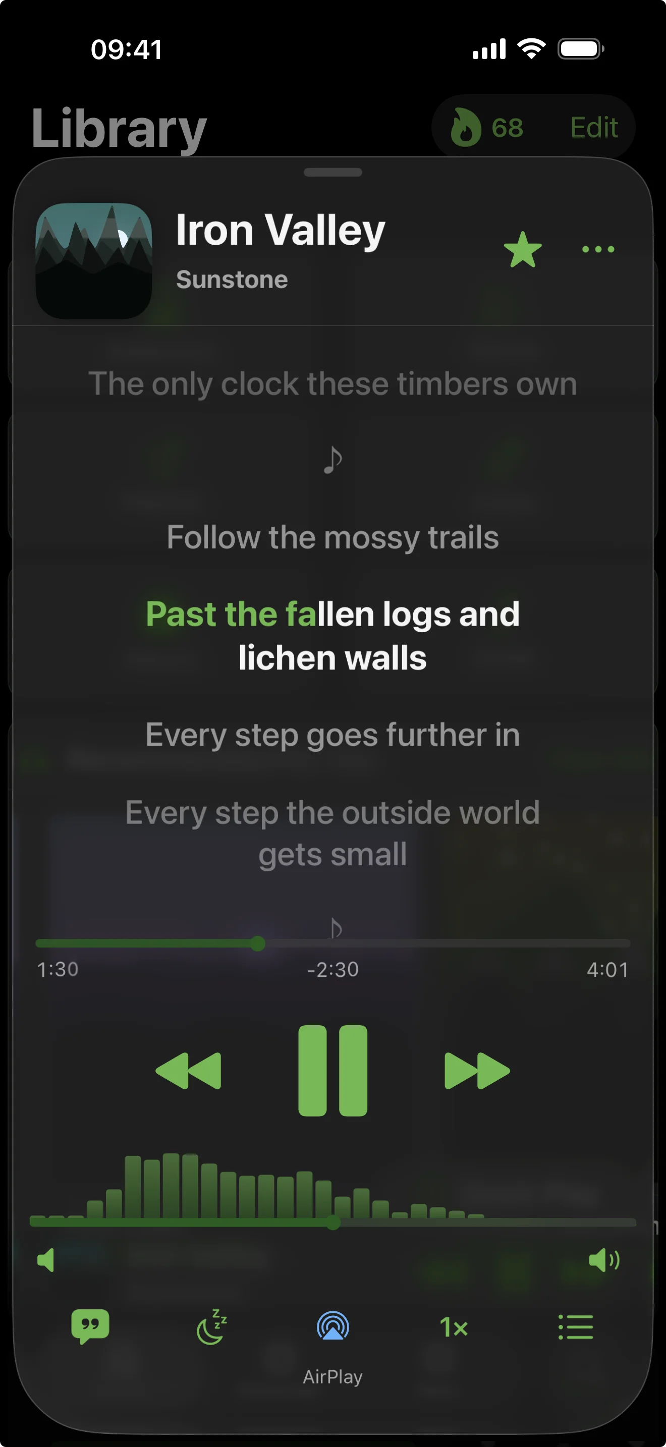 Synced lyrics in Drac's Jukebox